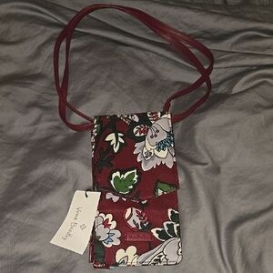 Vera Bradley Floral Crossbody Bag - Red and White